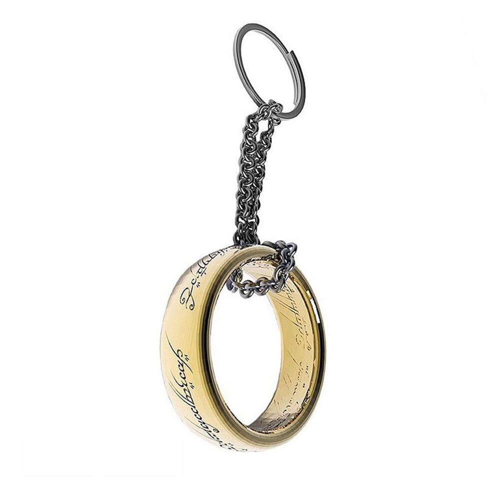 3625 Lord of the Rings The Ring of Power 3D Keychain Metal Elvish Engraving